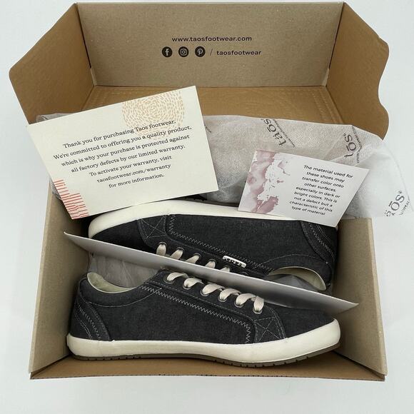 Taos Active Women's “Star” Canvas Sneakers Charcoal NIB Sz. 9.5M ** Runs Small** - Picture 10 of 13
